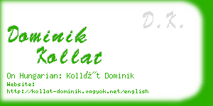 dominik kollat business card